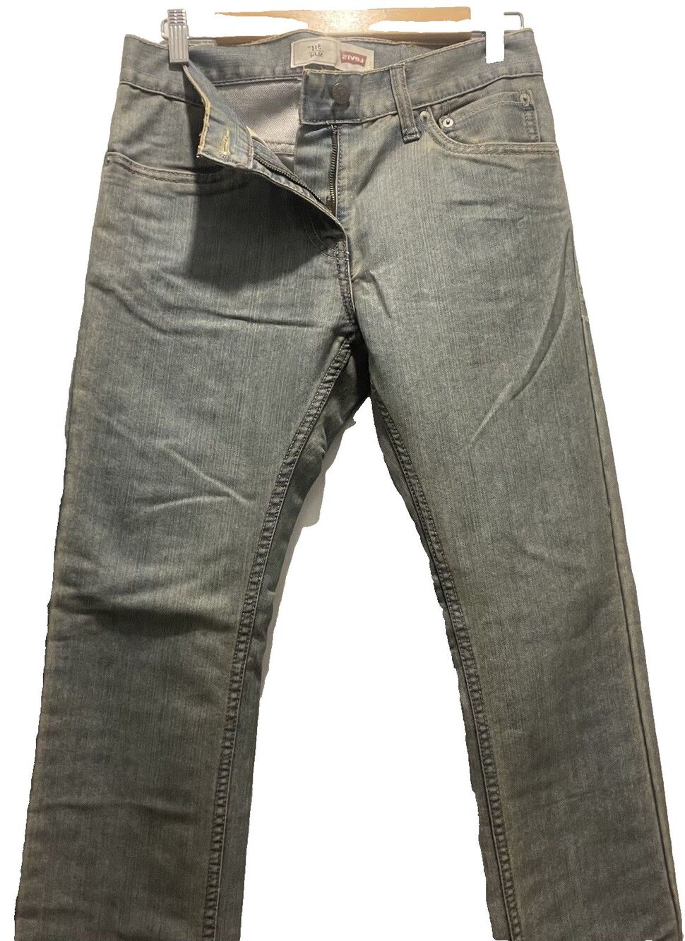 2014 Levi's 511 Slim Fit Men's Jeans 5-pocket Light Wash Blue Denim Reg W28 L28